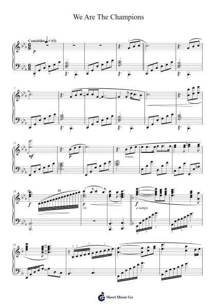 We Are The Champions Sheet Music by Queen-Arr.Wolian