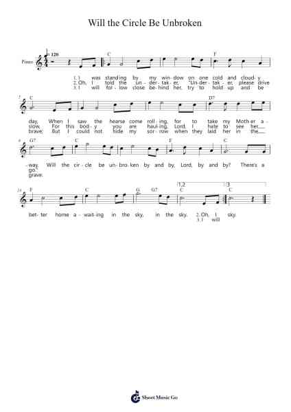 Will the Circle Be Unbroken Sheet Music by Charles Hutchinson Gabriel-Arr.Copraine
