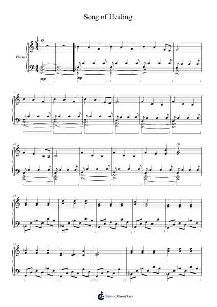 Song of Healing Sheet Music by Koji Kondo-Arr.Lytckey Comnel