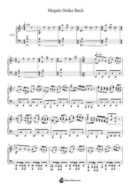 Megalo Strike Back Sheet Music by Toby Fox-Arr.Oryet Zosoll