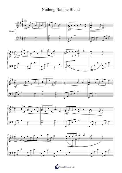 Nothing But the Blood Sheet Music by Robert Lowry/Fanny Crosby-Arr.Kentfred