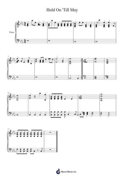 Hold On 'Till May Sheet Music by Pierce the Veil-Arr.Dileste Conloyd
