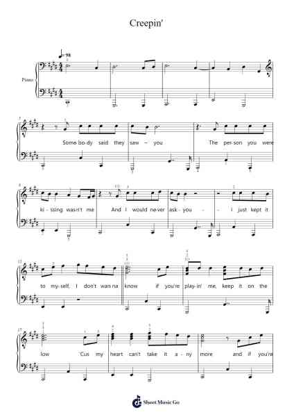 Creepin' Sheet Music by Metro Boomin/The Weeknd/21 Savage-Arr.Cooholt Hogreen