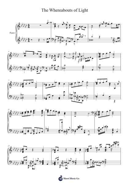 The Whereabouts of Light Sheet Music by Hayato Sonoda-Arr.Wilheljones