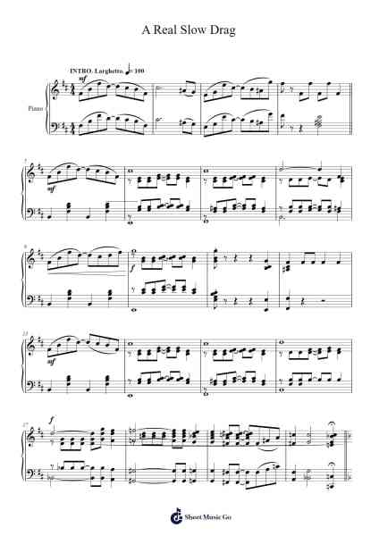 A Real Slow Drag 樂譜由 Scott Joplin - 編曲 Campnah