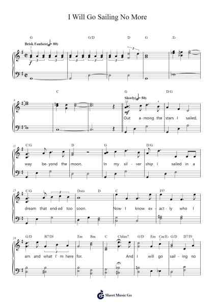 I Will Go Sailing No More Sheet Music by Randy Newman-Arr.Malke Wordby