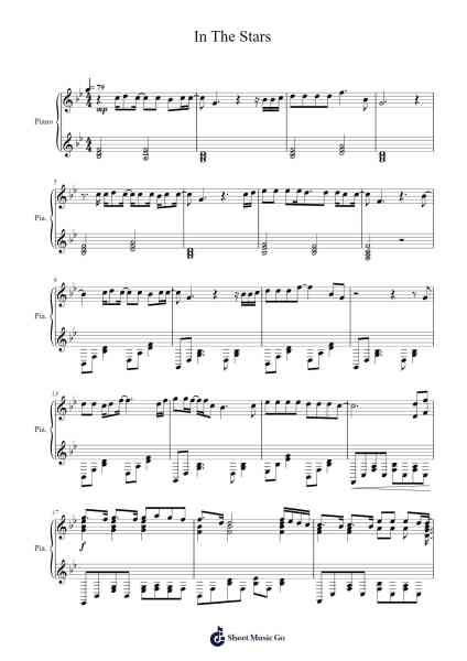 In The Stars Sheet Music by Benson Boone-Arr.Copxia