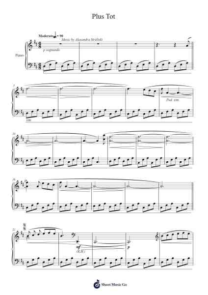 Plus Tot Sheet Music by Alexandra Streliski-Arr.Twainryl