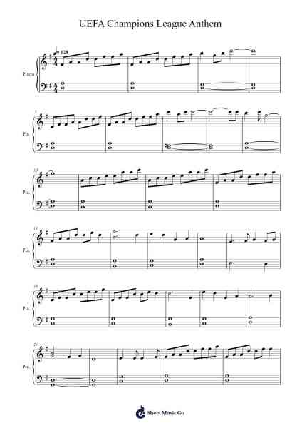 UEFA Champions League Anthem Sheet Music by undefined-Arr.Sainsthea Flind