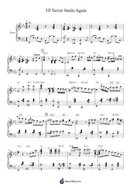 I'll Never Smile Again Sheet Music by Fats Waller-Arr.Humlouie