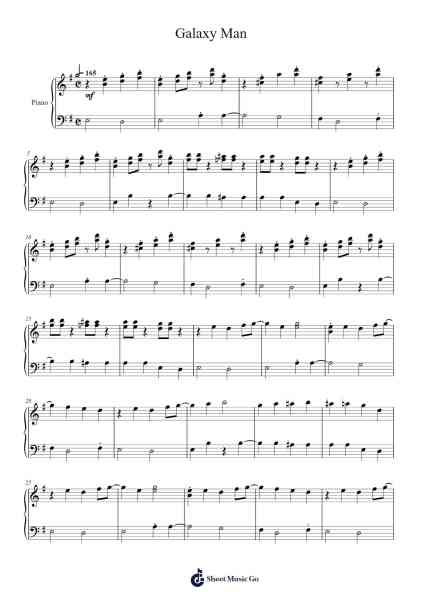 Galaxy Man Sheet Music by Ippo Yamada-Arr.Sigjeff