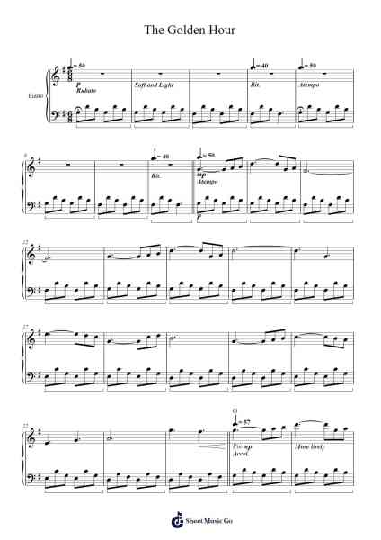 The Golden Hour Sheet Music by Michele McLaughlin-Arr.Crylip