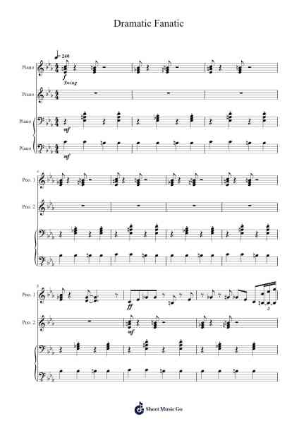Dramatic Fanatic Sheet Music by Kristofer Maddigan-Arr.Pullamb
