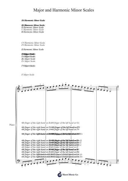 Major and Harmonic Minor Scales Sheet Music by Lessons - Scales-Arr.Chadner