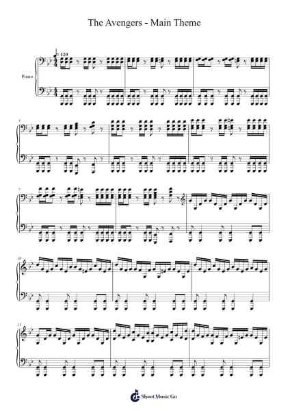 The Avengers - Main Theme Sheet Music by Alan Silvestri-Arr.Aden Biro