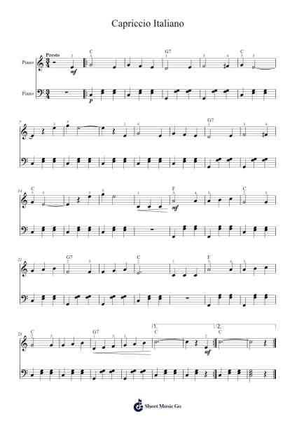 Capriccio Italien, Op. 45 Sheet Music by Pyotr Ilyich Tchaikovsky-Arr.Bairdkeith Cysoon