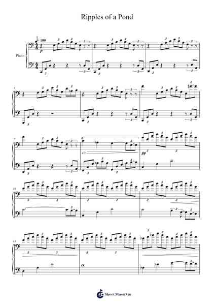 Ripples of a Pond Sheet Music by Bruceraine Baldkay-Arr.Leeles Stoweser