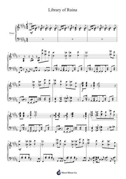 Library of Ruina (Malkuth Battle 1) Sheet Music by Studio EIM-Arr.Blabott