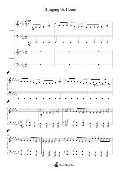 Bringing Us Home Sheet Music by TryHardNinja-Arr.Cofearl