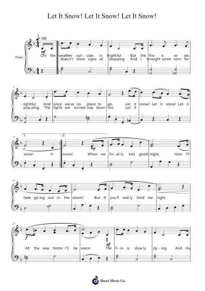Let It Snow! Let It Snow! Let It Snow! Sheet Music by Jule Styne-Arr.Paunix
