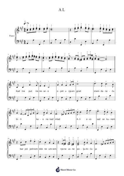 A L Sheet Music by Shawway Zimsan-Arr.Willmand Dundre