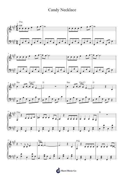 Candy Necklace Sheet Music by Jon Batiste-Arr.Cooholt Hogreen