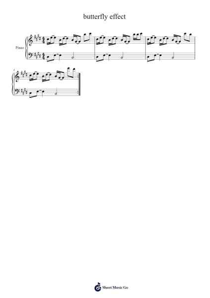 butterfly effect Sheet Music by Travis Scott-Arr.Baann Vicshua