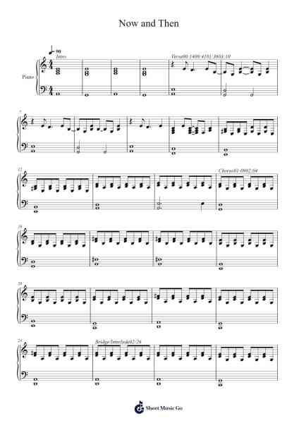 Now and Then Sheet Music by The Beatles-Arr.Chandys Jehan