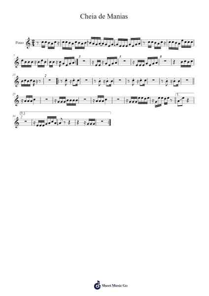 Cheia de Manias Sheet Music by Raça Negra-Arr.Boycefax