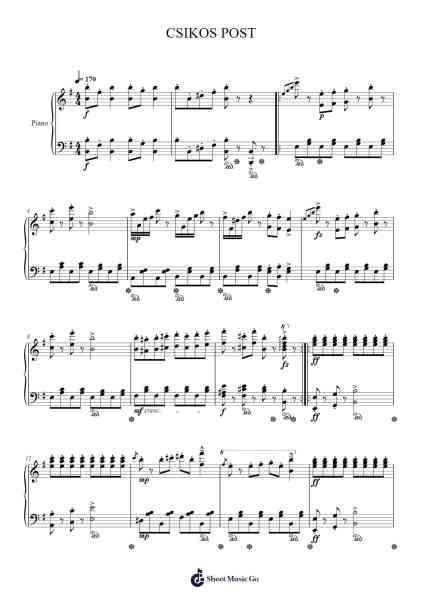 Csikos Post Sheet Music by Hermann Necke-Arr.Bulwatt Beergrant