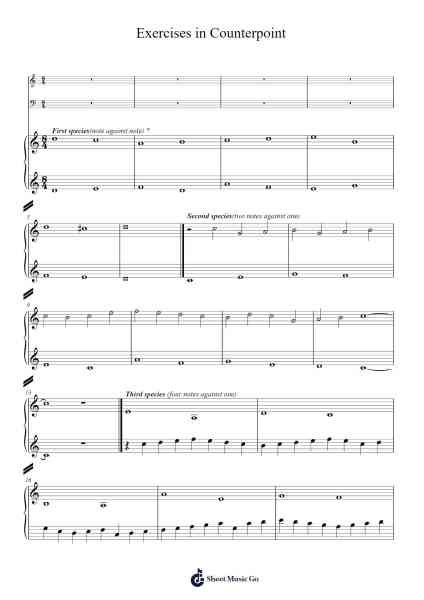 Exercises in Counterpoint, Hess 233 Sheet Music by Ludwig van Beethoven-Arr.Brownegill Orbel