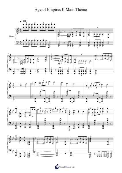 Age of Empires II Main Theme Sheet Music by Stephen Rippy-Arr.Heliet