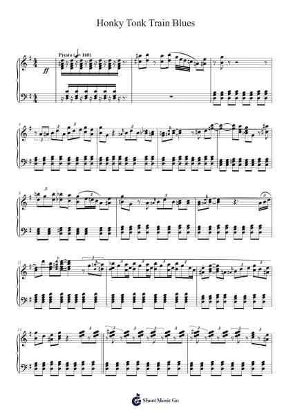 Honky Tonk Train Blues Sheet Music by Meade Lux Lewis-Arr.Tethew Wolfdwight