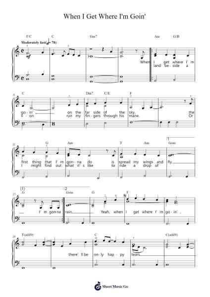 When I Get Where I'm Goin' Sheet Music by Brad Paisley-Arr.Phisan Lionelphy