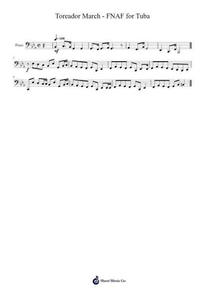 Toreador March Sheet Music by Georges Bizet-Arr.Backdn