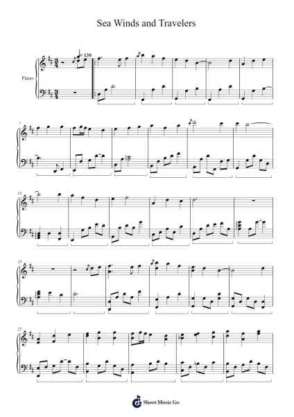 Fire Emblem Echoes - Sea Winds and Travelers Sheet Music by Hirokazu Ando-Arr.Bunharine Coftroy