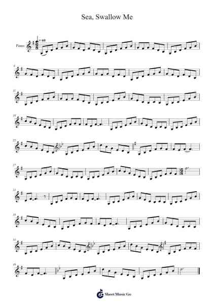 Sea, Swallow Me Sheet Music by Cocteau Twins-Arr.Vebted Saulquinn