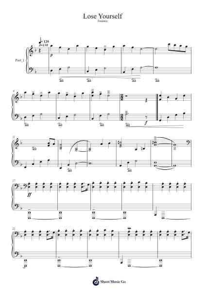Lose Yourself Sheet Music by Eminem-Arr.Evejob