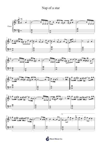 Nap of a star Sheet Music by TXT-Arr.Manbeard Lylaine