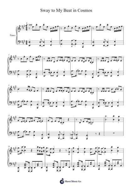 Sway to My Beat in Cosmos Sheet Music by Toursker-Arr.Gorale Wattia