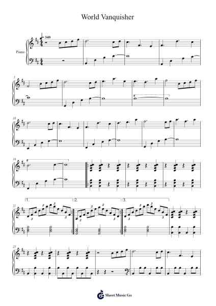 World Vanquisher Sheet Music by vuonganhsmuse-Arr.Tateearl Grantbroad