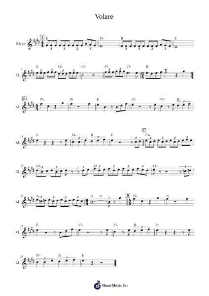 Volare Sheet Music by Gipsy Kings-Arr.Windict