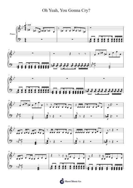 Oh Yeah, You Gonna Cry? Sheet Music by Lovejoy-Arr.Loliz O'Conbach