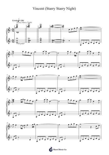 Vincent (Starry Starry Night) Sheet Music by Don McLean-Arr.Dougnick Steinmeo