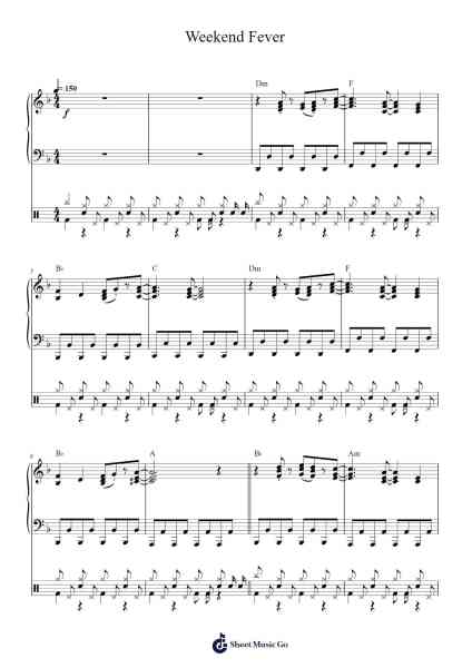 Weekend Fever Sheet Music by Daniel Hellbach-Arr.Springlome Xebloor