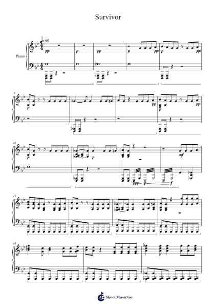 Survivor Sheet Music by 2WEI/Edda Hayes-Arr.Bridrian