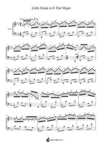 Little Etude in E Flat Major Sheet Music by Dulet-Arr.Diaben Shelwilde