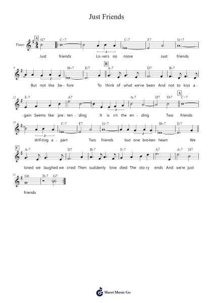 Just Friends Sheet Music by John Klenner-Arr.Leomos