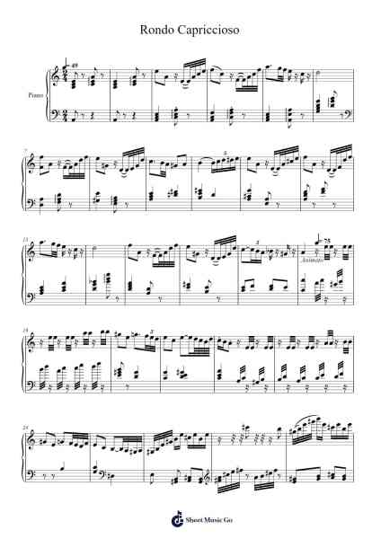 Rondo Capriccioso Sheet Music by Camille Saint-Saëns-Arr.Moisham Whcky