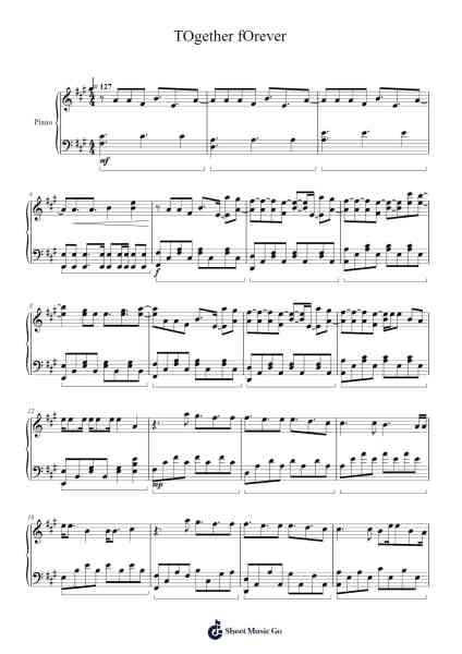 TOgether fOrever Sheet Music by Kep1er-Arr.Churkiel Uliam